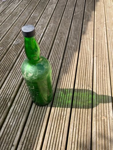 Large Green Glass Bottle