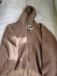 Brown Teddy Hoodie - Oversized fit