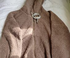 Brown Teddy Hoodie - Oversized fit