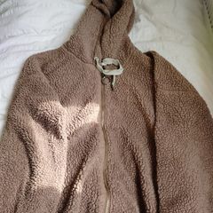 Brown Teddy Hoodie - Oversized fit
