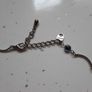 silvertone necklace with blue stones Image 3