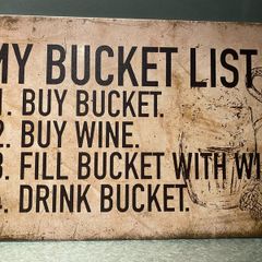 My Bucket list Tin Metal sign