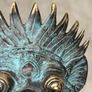 Chinese Mask Sculpture - Patinated Bronze Image 3