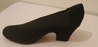 Cefalu Ladies Brumabe Black Suede Leather Shoe UK2 EU35 New With Box CAN POST