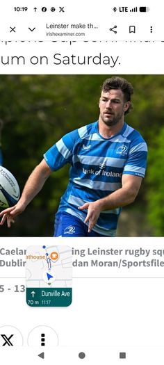 Caelan Doris Player Worn Training Jersey 2XL Leinster GPS Castore