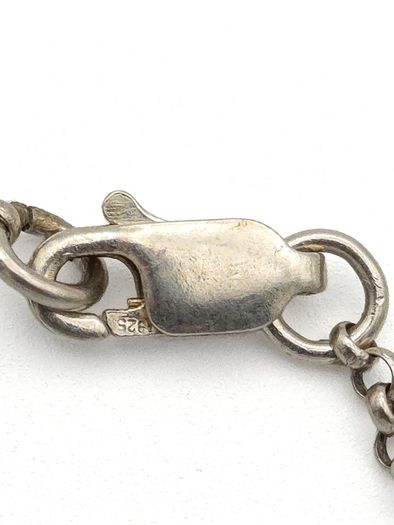 925 Vintage Sterling Silver Long Belcher Chain