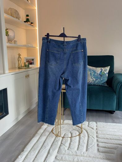 Ladies Simply Be Mid Blue Barrel Leg Jeans