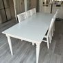 White Ikea Dining Room Table and Chairs Image 4
