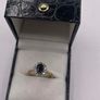 Vintage 9 ct gold sapphire and diamonds ring Image 8