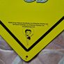 Vintage 2005 betty boop dangerous curves ahead metal sign 42x42 yellow in excellent condition Image 4
