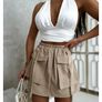 Cargo cream skirt with pockets Image 8