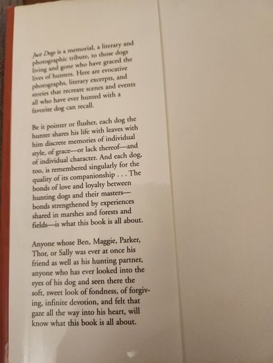Just Dogs. A Literary & Photographic Tribute To The Great Hunting Breeds. First Edition Large Volume Hardback With Dustjacket In Very Good Condition. 36.