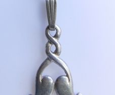 Vintage Sterling Silver 925 Pendant Necklace length 18" - 2,7g