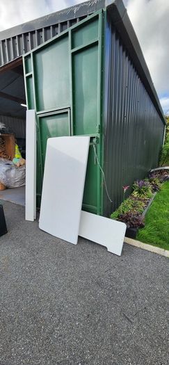 White IKEA Bed Frame - Fits King Mattress (Frame Only, No Slats)