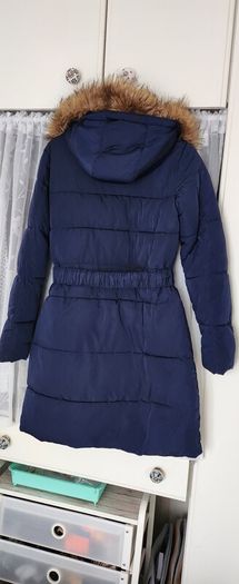 Navy Padded winter coat with Belt size M /12