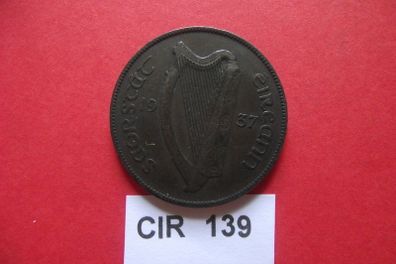 1937 Irish Free State. One Penny. Nice condition!