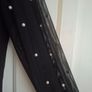 Ladies Black Top with Pearl Design Image 3