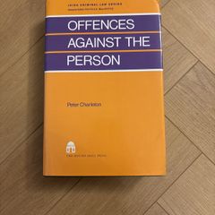 offences against the person, Peter Charlton, Irish Criminal Law Series, 1992