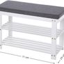 Bamboo Shoe Rack with 2 Shelves- Free Delivery Nationwide Image 3
