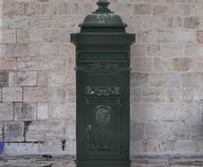 Pillar Letterbox Aluminium Vintage Style Rustproof Green