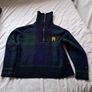 tommy hilfiger half zip tartan sweater size xl ptp 25" in excellent condition Image 10