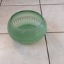 Vintage Green Glass Decorative Bowl Image 4