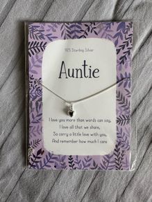 Brand new auntie sterling silver necklace