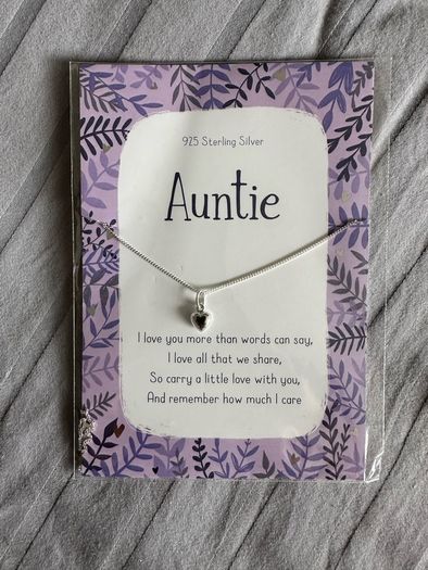Brand new auntie sterling silver necklace