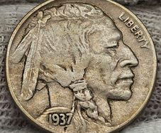USA United States 1937 D Indian Head Buffalo Nickel 5 Cents