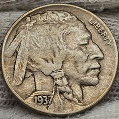 USA United States 1937 D Indian Head Buffalo Nickel 5 Cents