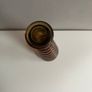 Vintage Amber Glass Vase With A Stacked Bubble Design Image 3