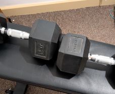 Bolt Bench and 2x 15KG Hex Dumbbells