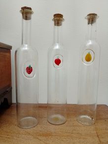 3 Glass bottles for home made infused oils