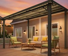 Gazebo hardtop with Galvanized Steel Sloping Roof