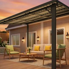 Gazebo hardtop with Galvanized Steel Sloping Roof
