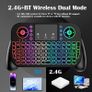 2.4GHz & BT Dual-Mode Mini Keyboard with Touchpad - 7-Color Backlight, Multimedia Keys - Compatible with Android TV Box, Smart TV, Projector, PS3 & More Image 8