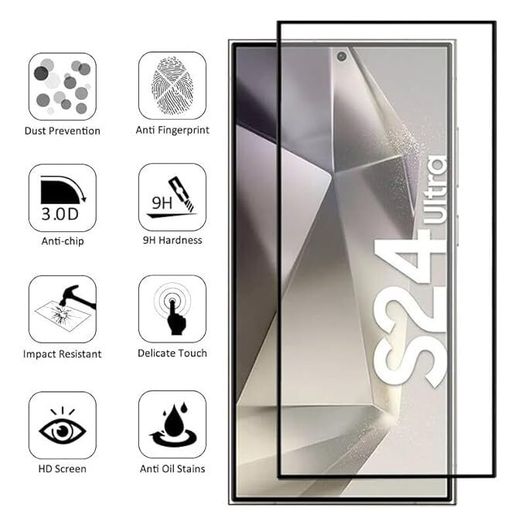 For Samsung Galaxy S24 Ultra Full Coverage 9D Tempered Glass