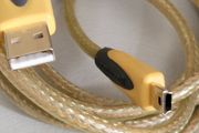 Gold usb cable to mini usb 2m