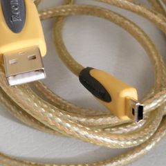 Gold usb cable to mini usb 2m