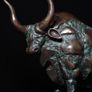Brutalist Bull (26cm) - Patinated Bronze Image 2