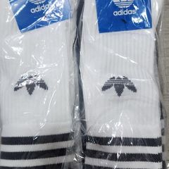 New 6 pairs of mens original adidas white grey and black socks Size UK 6-8 RRP 30 Eur
