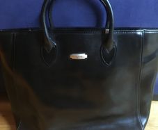 Vintage TEXIER Leather Briefcase Tote Bag