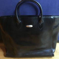 Vintage TEXIER Leather Briefcase Tote Bag