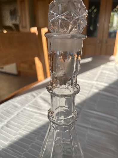 Vintage Conical Cut Crystal Decanter