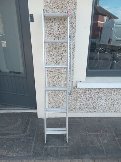 Two piece extendable ladder