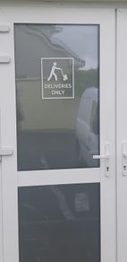 Deliveries only sticker
