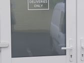 Deliveries only sticker