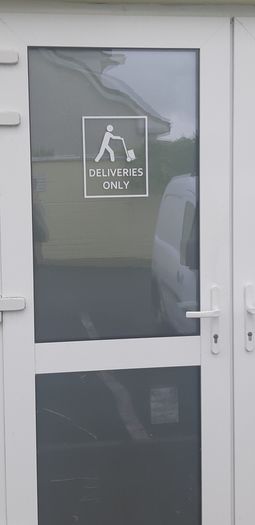 Deliveries only sticker
