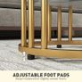 Set of Two Marble-Effect Coffee Tables - White/Gold-Tone Image 4