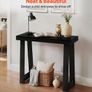 91.5cm Console Table, Narrow Hallway Table, Modern Wooden Sofa Table, Entryway Desk for Living Room, Hallway & Foyer, Black Image 2